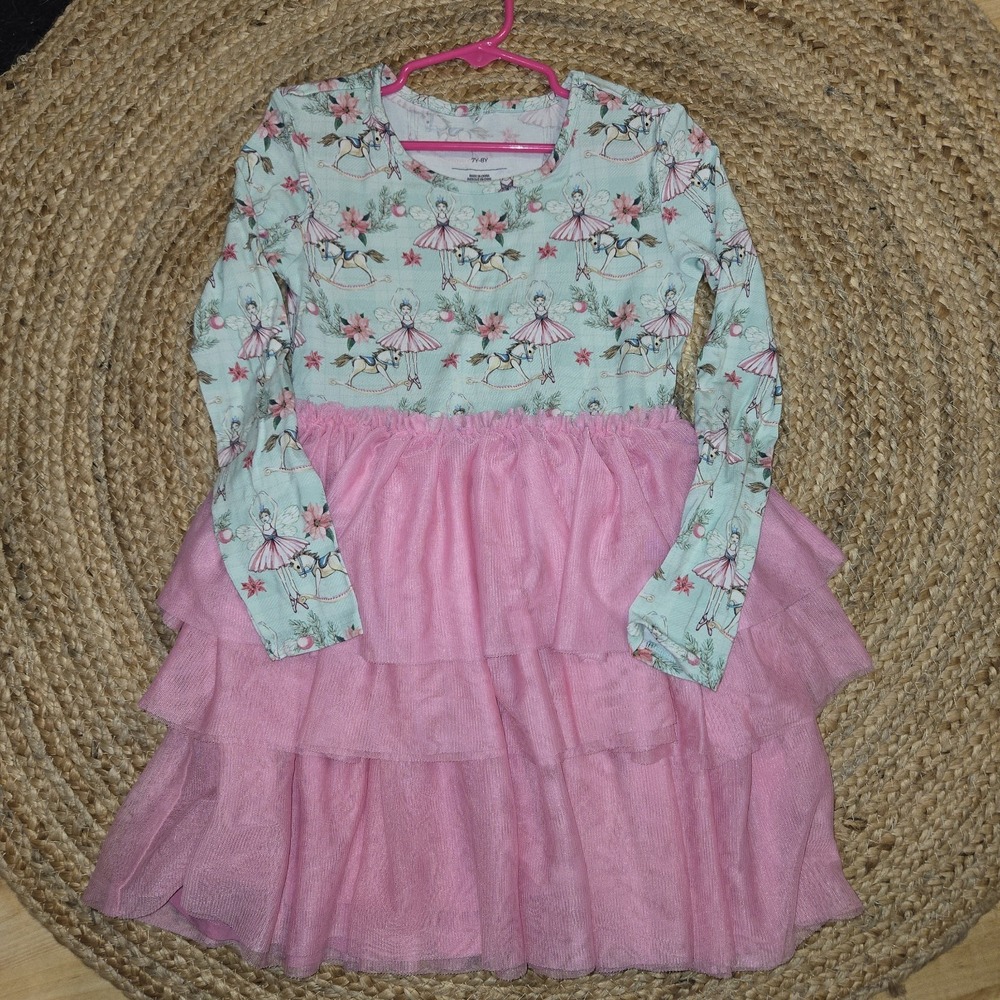 Posh Peanut Bamboo Tulle Ballerina Dress Size 7-8 Years